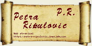 Petra Ripulović vizit kartica